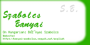 szabolcs banyai business card